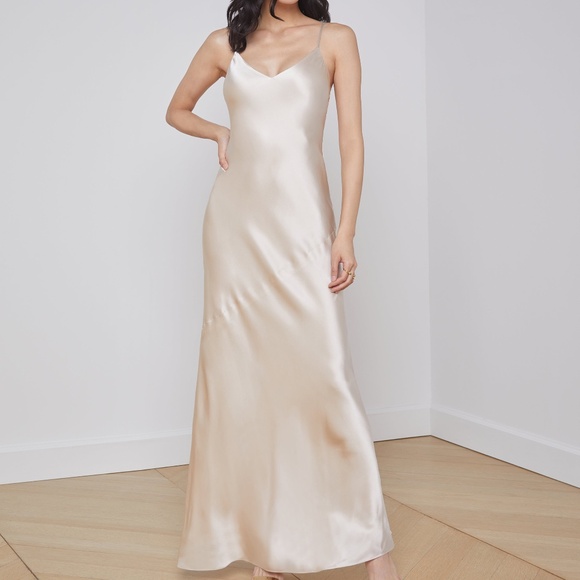 L’agence Serita Silk Gown Champagne maxi - Picture 3 of 11